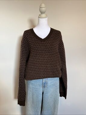 VINTAGE MANTLES Fair Isle Pattern Sweater – Lambswool & Cashmere Blend – Size M